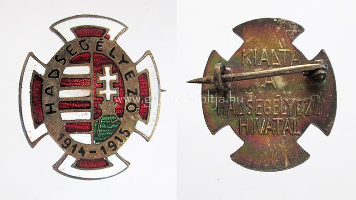 I. VH Hadseg�lyez� Hivatal 1914-1915 sapkajelv�ny